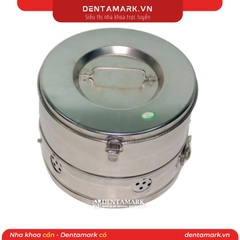 Hộp hấp bông gạc hình trống