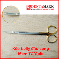 Kéo Kelly 16cm TC/Gold Đầu thẳng/Đầu cong