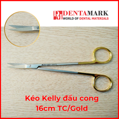 Kéo Kelly 16cm TC/Gold Đầu thẳng/Đầu cong