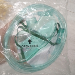 Mặt nạ thở oxy cho người lớn, trẻ em kèm ống dẫn khí (không túi)