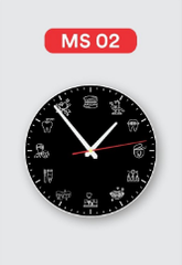 Đồng hồ nha khoa (gỗ tráng gương)