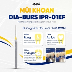 Mũi khoan mài kẽ Mani IPR-01EF - Vỉ 5 mũi