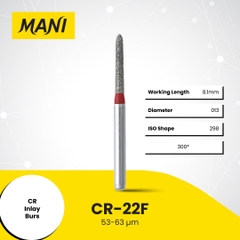 Mũi khoan MANI CR đỏ Fine (Vỉ 5 Cái) Chính Hãng Nhật Bản