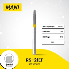 Mũi khoan MANI RS vàng Extra Fine Rounded Shoulder (Vỉ 5 Cái)
