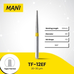 Mũi khoan MANI TF vàng Extra Fine (Vỉ 5 cái)