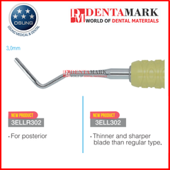 Nạy tách dây chằng Luxating Elevator Osung - Regular, Ultra-sharp, Dual-Edge, Compound Curved, metal handle