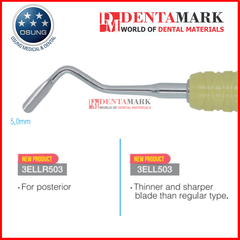 Nạy tách dây chằng Luxating Elevator Osung - Regular, Ultra-sharp, Dual-Edge, Compound Curved, metal handle