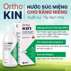 Nước Súc Miệng Ortho Kin Cho Răng Niềng - Chỉnh Nha 500ml