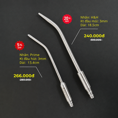 Ống Hút Phẫu Thuật Pakistan H&H/Prime – Đầu 3mm