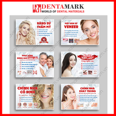 Tranh nha khoa, Poster quảng cáo dịch vụ nha khoa: Răng sứ, veneer, phục hình, implant, chỉnh nha