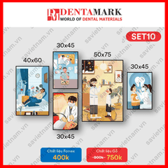 Set tranh nha khoa hoạt hình siêu đẹp