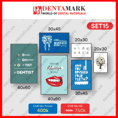 Set tranh nha khoa nghệ thuật dán tường đẹp