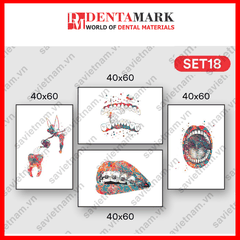 Set tranh nha khoa nghệ thuật dán tường đẹp
