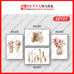 Set tranh nha khoa nghệ thuật RĂNG và HOA