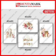 Set tranh nha khoa nghệ thuật RĂNG và HOA