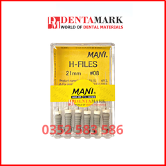 Trâm dũa dẻo Niti H-Files Mani (Hộp 6 cây)