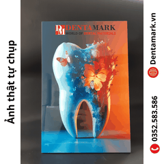 Tranh nha khoa để bàn gỗ tráng gương 20x30