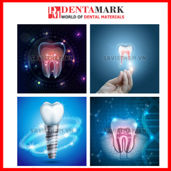 Tranh nha khoa đẹp hình răng trang trí phòng khám