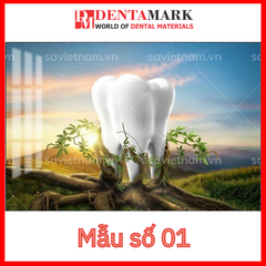 Tranh nha khoa hình răng trang trí phòng khám