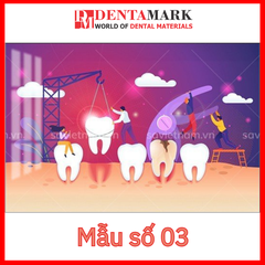 Tranh nha khoa hình răng trang trí phòng khám