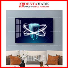 Tranh nha khoa hình răng trang trí phòng khám