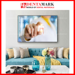 Tranh nha khoa hình răng trang trí phòng khám