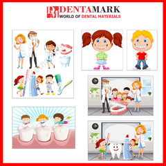 Tranh nha khoa hoạt hình trang trí phòng khám