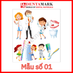 Tranh nha khoa hoạt hình trang trí phòng khám