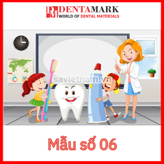 Tranh nha khoa hoạt hình trang trí phòng khám