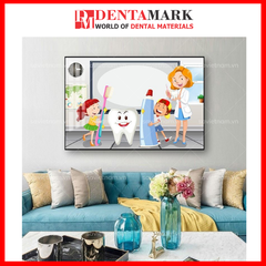 Tranh nha khoa hoạt hình trang trí phòng khám