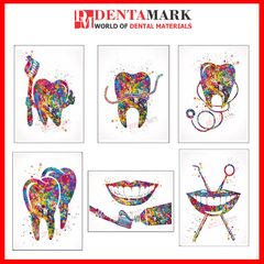 Tranh nha khoa nghệ thuật hình răng sắc màu