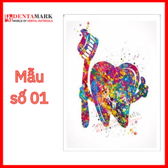 Tranh nha khoa nghệ thuật hình răng sắc màu