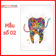 Tranh nha khoa nghệ thuật hình răng sắc màu