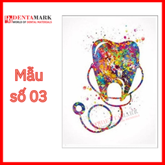 Tranh nha khoa nghệ thuật hình răng sắc màu