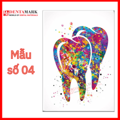 Tranh nha khoa nghệ thuật hình răng sắc màu