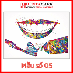 Tranh nha khoa nghệ thuật hình răng sắc màu