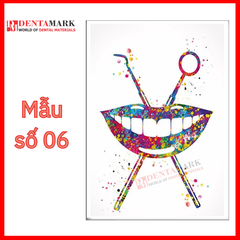 Tranh nha khoa nghệ thuật hình răng sắc màu