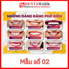 Tranh nha khoa Poster quảng cáo dịch vụ nha khoa: Bọc răng sứ, Dáng răng, Răng không, Điều trị tủy răng