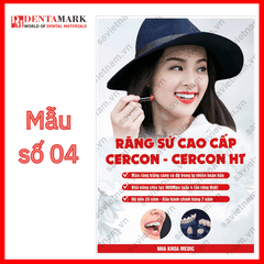 Tranh nha khoa Poster quảng cáo răng sứ cao cấp Cercon HT