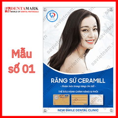 Tranh nha khoa Poster quảng cáo răng sứ Ceramill