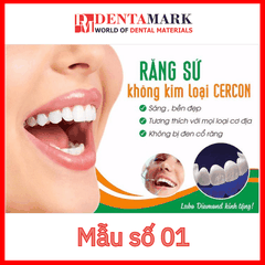 Tranh nha khoa Poster quảng cáo răng sứ không kim loại Cercon