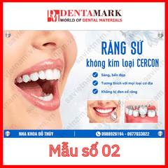 Tranh nha khoa Poster quảng cáo răng sứ không kim loại Cercon