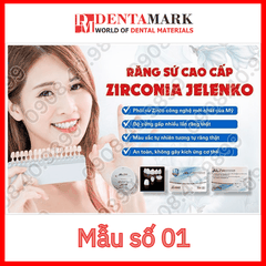 Tranh nha khoa Poster quảng cáo răng sứ ZIRCONIA JELENKO