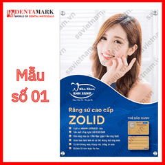 Tranh nha khoa Poster quảng cáo răng sứ ZOLID