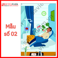 Tranh nha khoa - Tranh trang trí phòng khám nha khoa hoạt hình ngộ nghĩnh