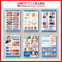 Tranh tư vấn dịch vụ nha khoa: Dáng răng, Atlas giải phẫu hàm răng, Phục hình răng, Viêm nướu và bệnh nha chu, Răng sữa, Nha khoa trẻ em