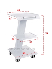 Xe đẩy 3 tầng có ổ điện