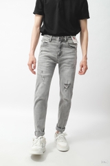 Quần Jeans Wash Rách Nam Tính JC001