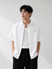 Sơ Mi Tay Ngắn Vải Oxford Cao Cấp SM09