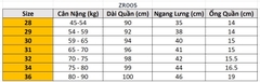 Quần jean dài ZR ZR005